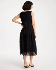 Chico's / Embroidered Lace Sleeveless Dress
