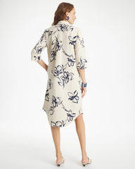 Chico's Discount - Printed Linen-Cotton Shirtdress