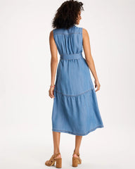 Chico's Sale - Twill Denim Belted Shirtdress