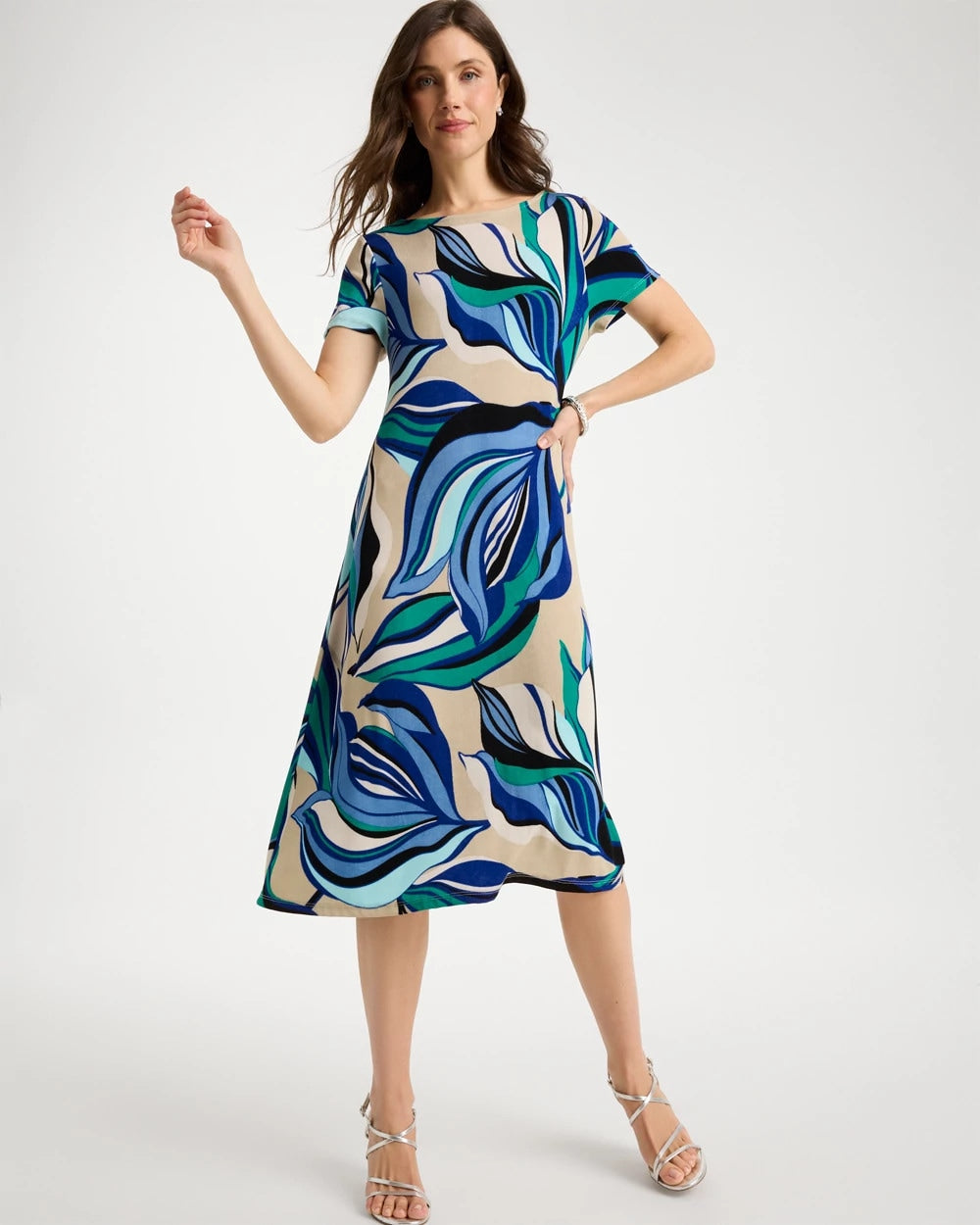 Chico's On Sale - Travelers™ Marble Flora Swing Dress