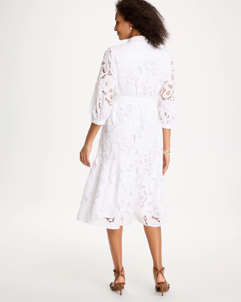 Chico's Online - Lace Cutout Belted Shirtdress
