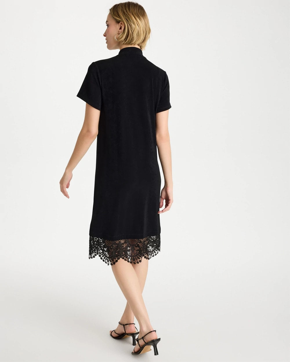 Chico's Discount - Travelers™ Lace Hem V-Neck Dress