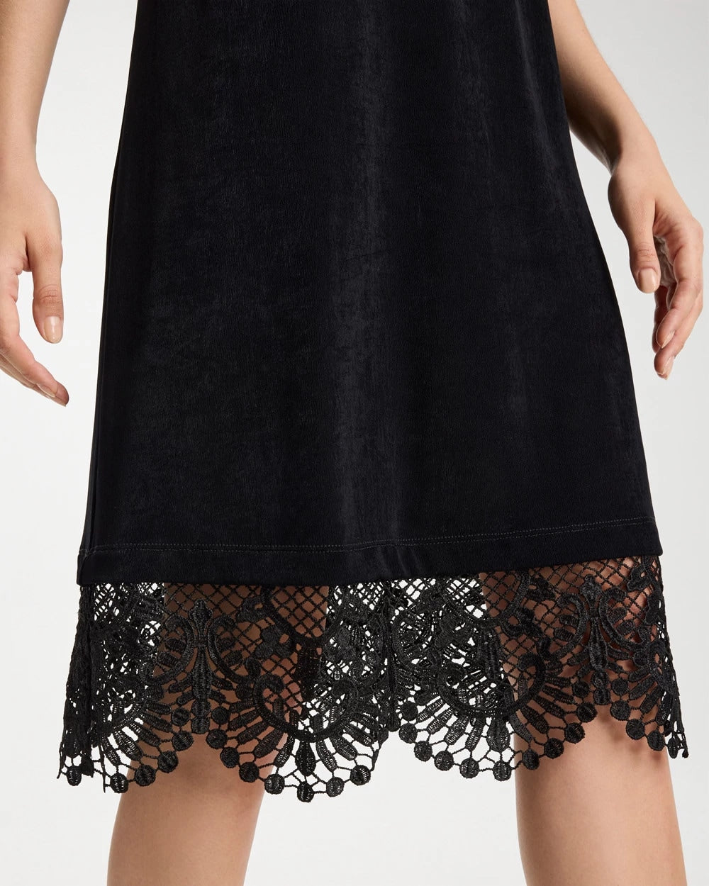 Chico's Discount - Travelers™ Lace Hem V-Neck Dress