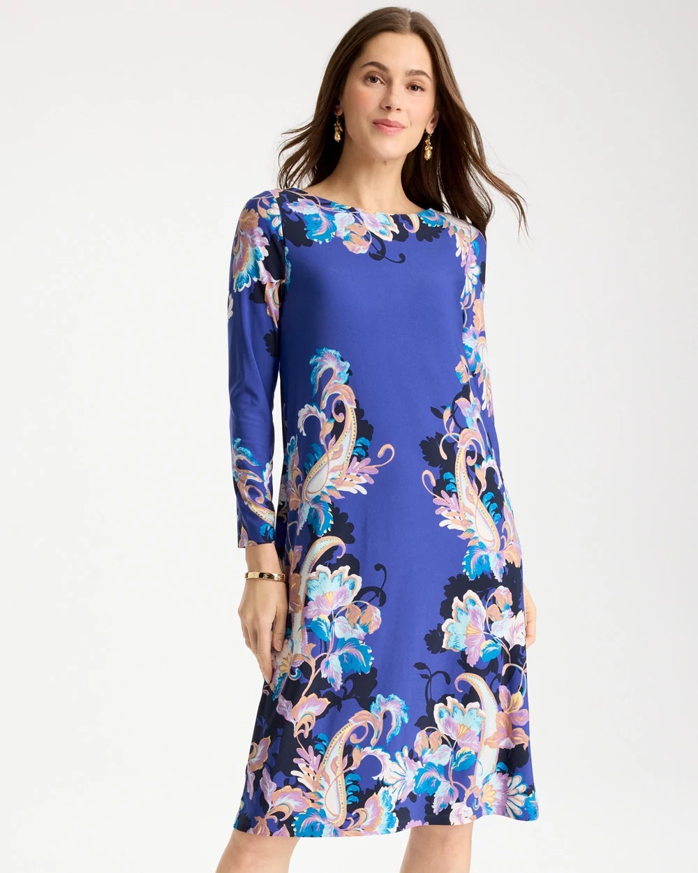 Chico's Sale - Jersey Knit Baroque Shift Dress