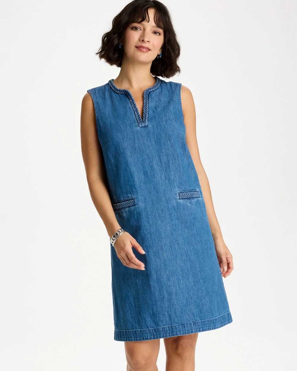 Chico's US - Denim Braided Dress