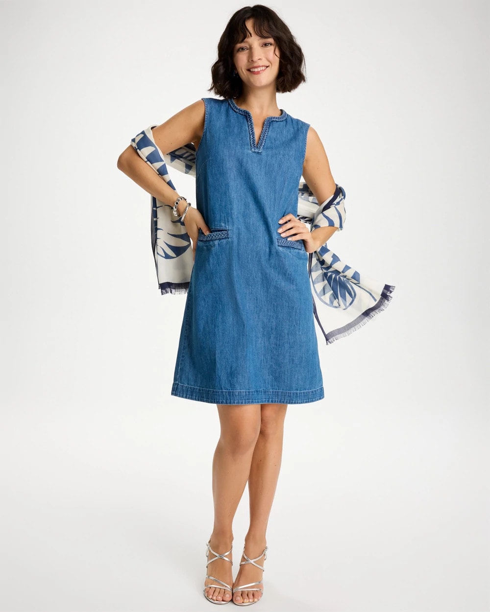 Chico's US - Denim Braided Dress