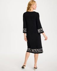 Chico's Discount - Travelers™ Zebra Trim Kurta Dress