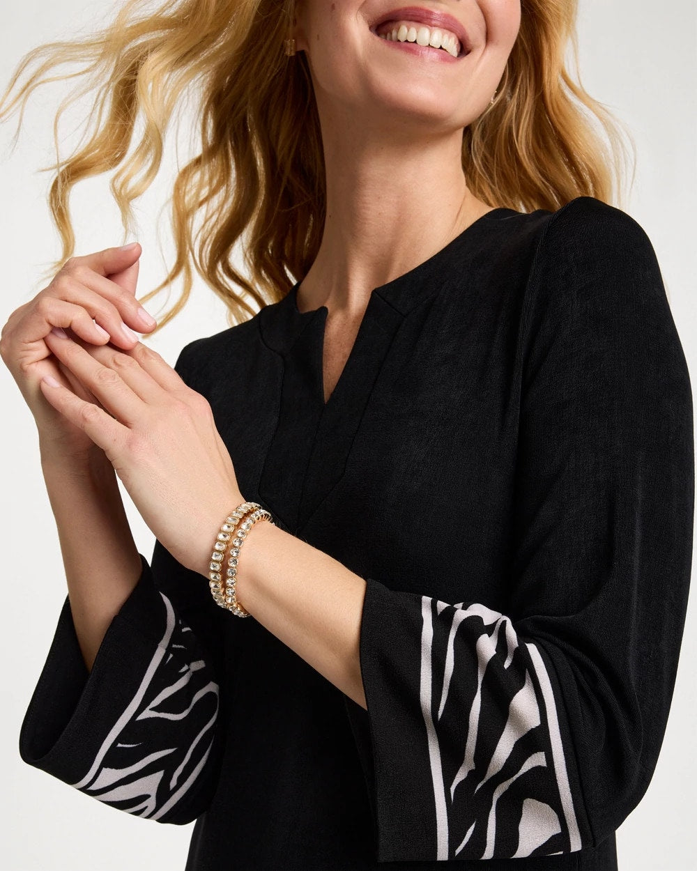 Chico's Discount - Travelers™ Zebra Trim Kurta Dress