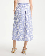 Chico's For Sale - Cotton Embroidered Floral Skirt