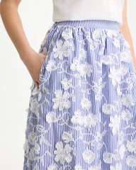 Chico's For Sale - Cotton Embroidered Floral Skirt