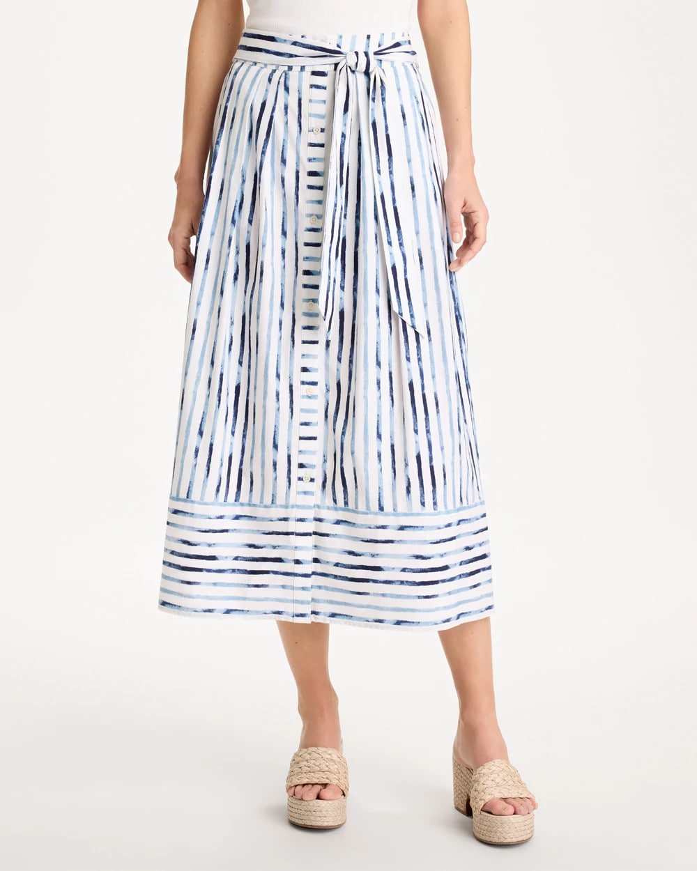 Chico's Online - Palermo Striped Tie-Front Skirt