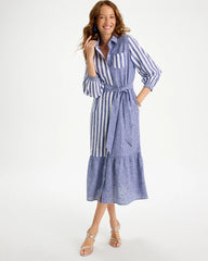Chico's Online - Linen-Cotton Striped Shirtdress