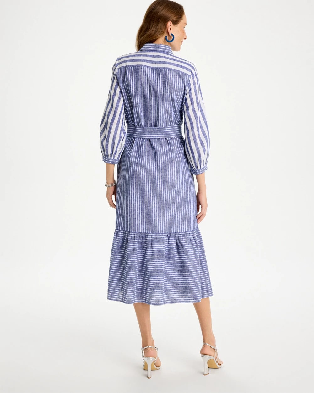Chico's Online - Linen-Cotton Striped Shirtdress