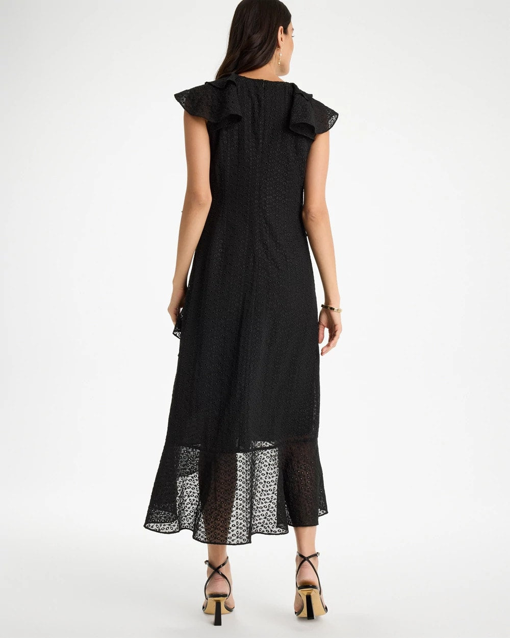 Chico's US - Floral Surplice Ruffled Dress