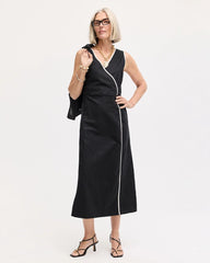 Chico's Sleeveless Surplice Linen Dress