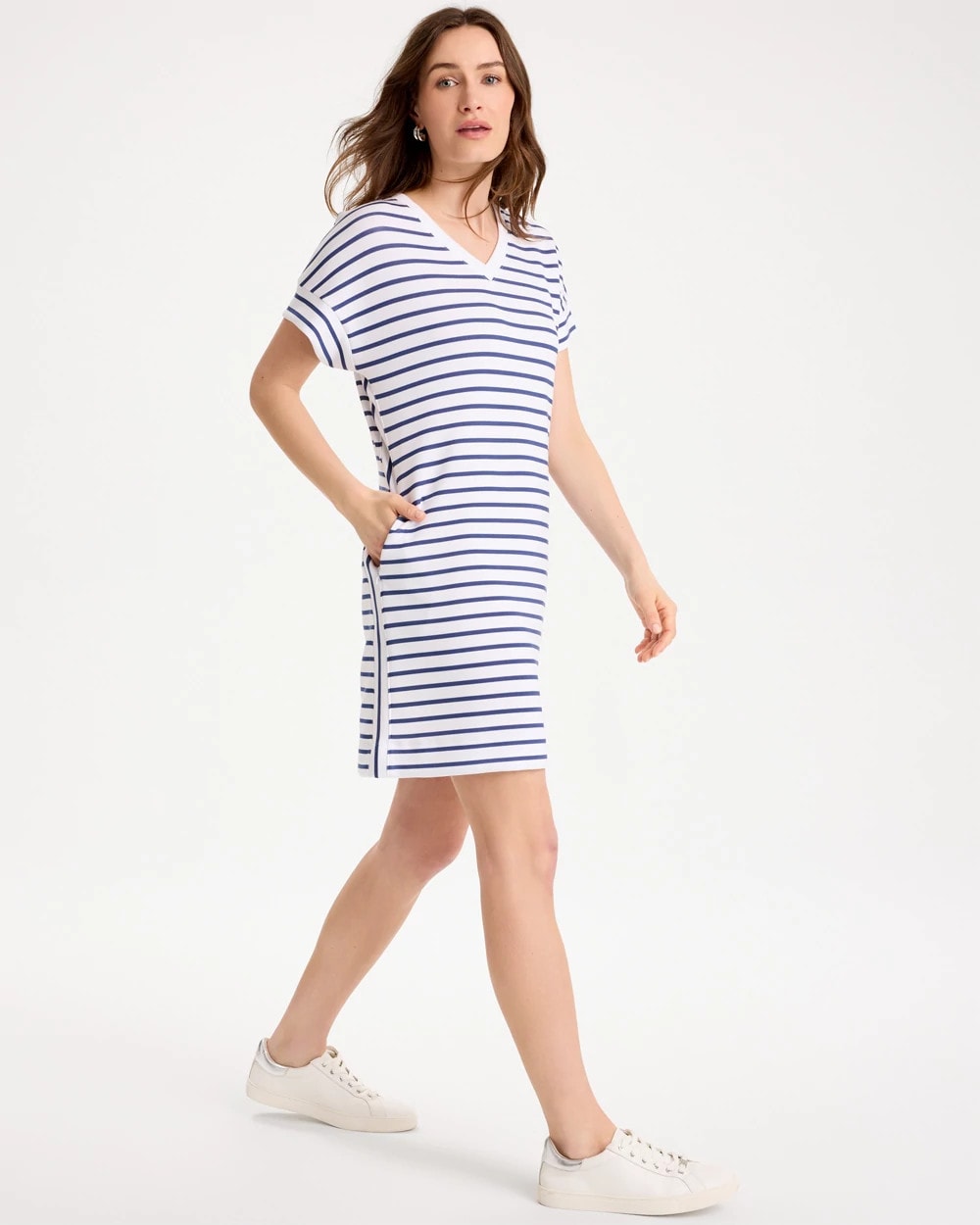 Chico's On Sale - Zenergy® Soft Striped Contrast Dress