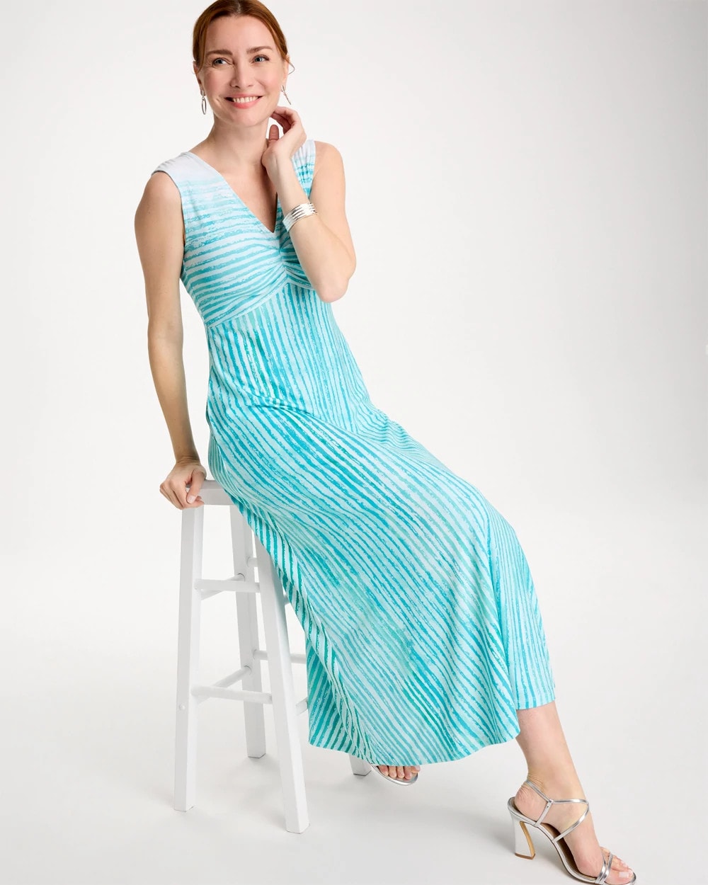 Chico's / Ombre Coastal Striped Knit Dress