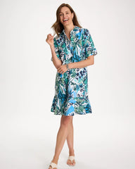 Chico's Sale - Floral Linen-Cotton Popover Dress
