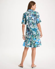 Chico's Sale - Floral Linen-Cotton Popover Dress
