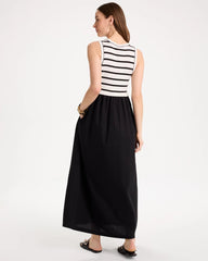 Chico's On Sale - Poplin Cotton Rib Mix Dress