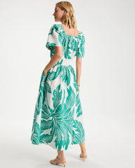 Chico's US - Poplin Cotton Off-Shoulder Printed Dress