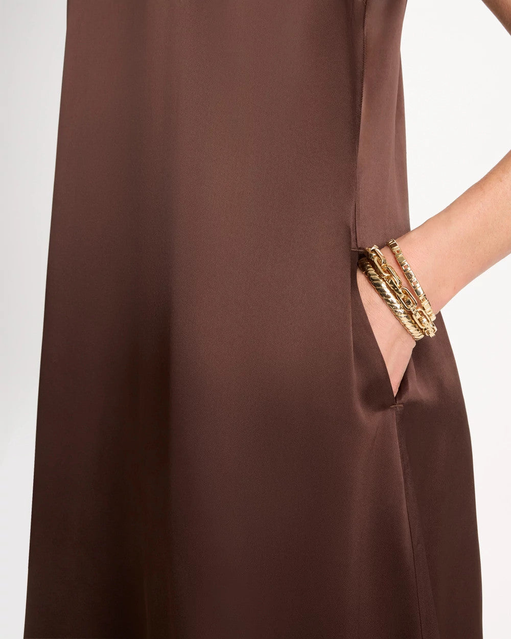 Chico's / Faux Satin Sleeveless Dress
