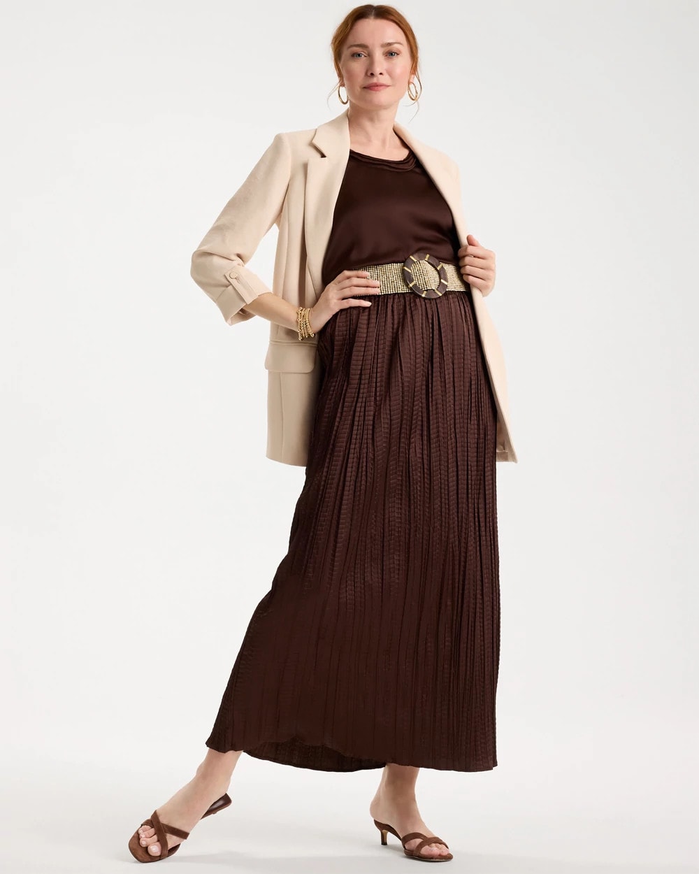 Chico's Sale - Satin Crinkle Maxi Skirt