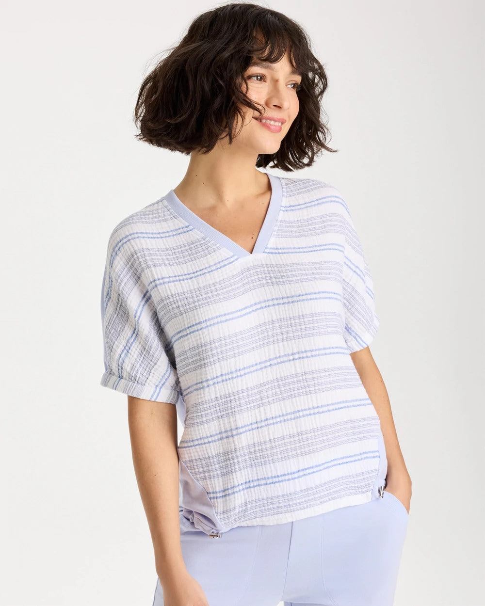 Chico's US - Zenergy® Striped Gauze Lounge Shirt