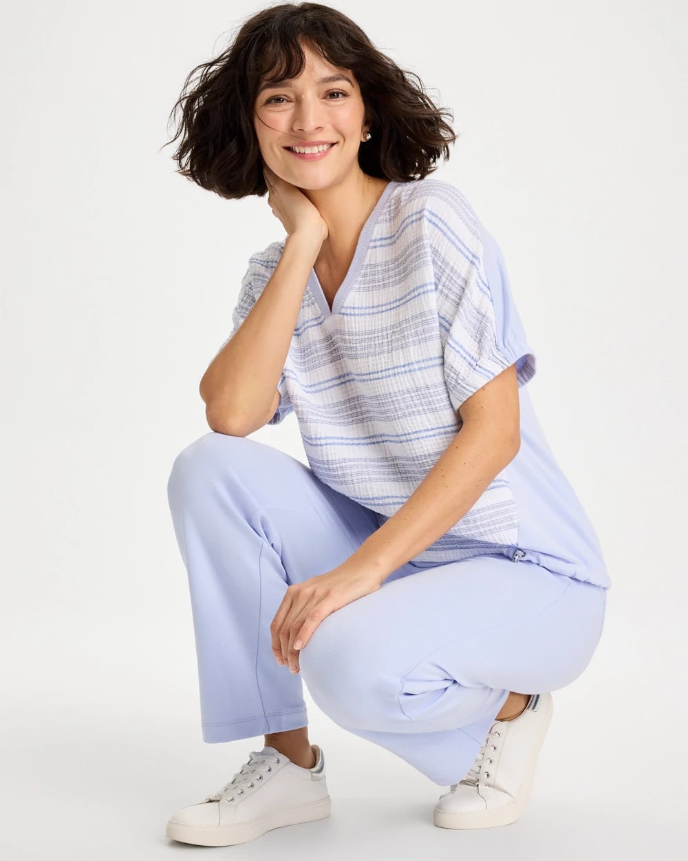 Chico's US - Zenergy® Striped Gauze Lounge Shirt