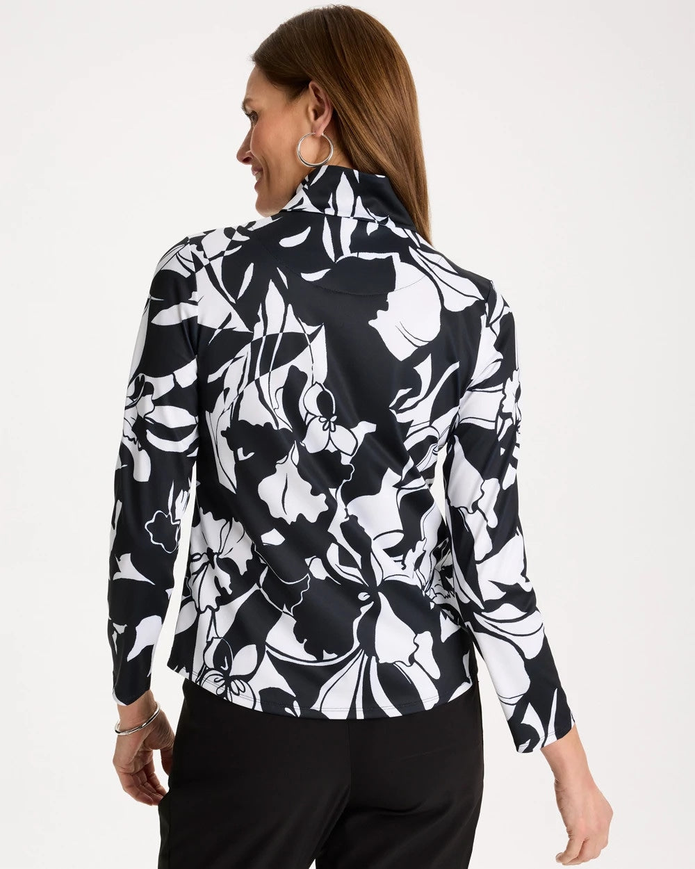 Chico's On Sale - Zenergy® UPF Floral Nights Half Zip