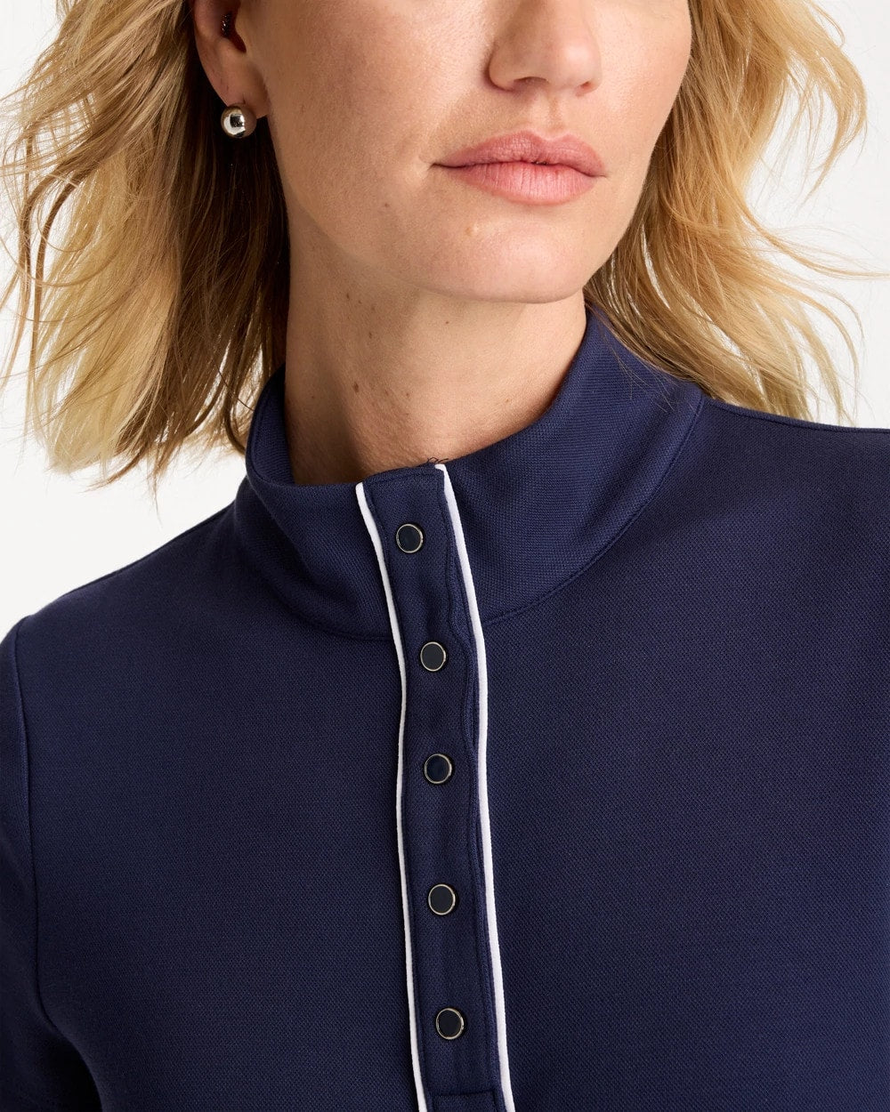 Chico's For Sale - Zenergy® Soft Pique Piped Pullover