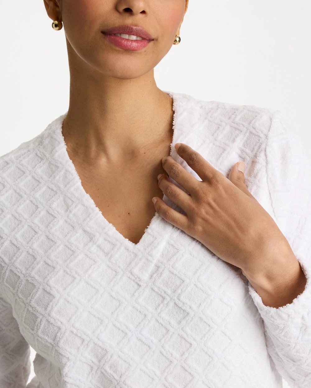 Chico's Discount - Zenergy® Terry Cloth Jacquard Top