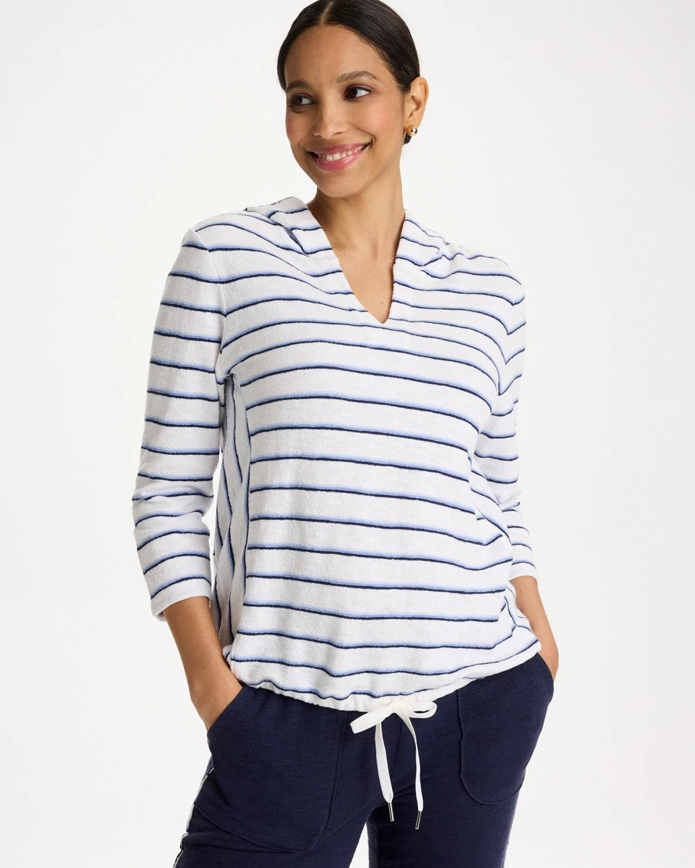 Chico's Sale - Zenergy® Jersey Striped Pullover Top