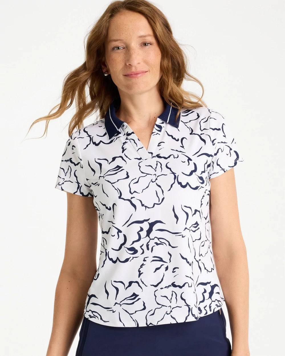 Chico's For Sale - Zenergy® UPF Mesh Collar Polo Top