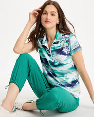 Chico's Outlet - Zenergy® UPF Watercolor Half Zip Polo