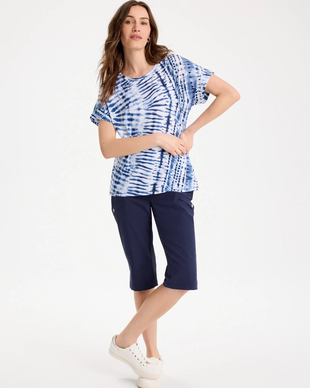 Chico's Online - Zenergy® Tie-Dye Drop Shoulder Tee