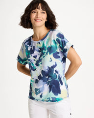 Chico's US - Zenergy® Floral Drop Shoulder Tee