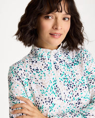 Chico's / Zenergy® UPF Dots Pullover Half Zip Top
