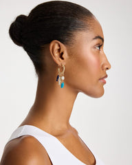 Chico's Discount - Fish Charm Crinkle Hoop Earrings