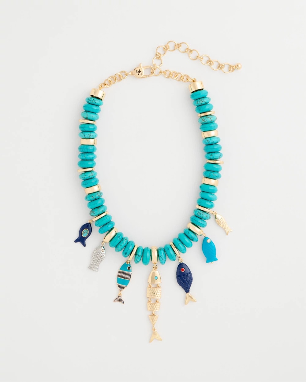 Chico's For Sale - Turquoise Fish Charm Statement Necklace