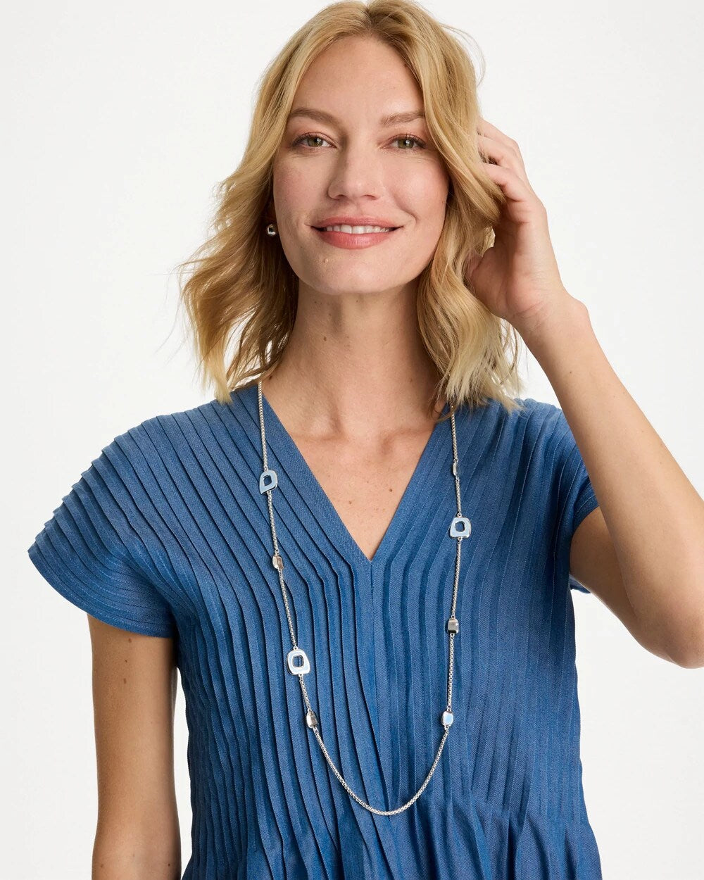 Chico's US - Sea Glass Inspired Charm Necklace