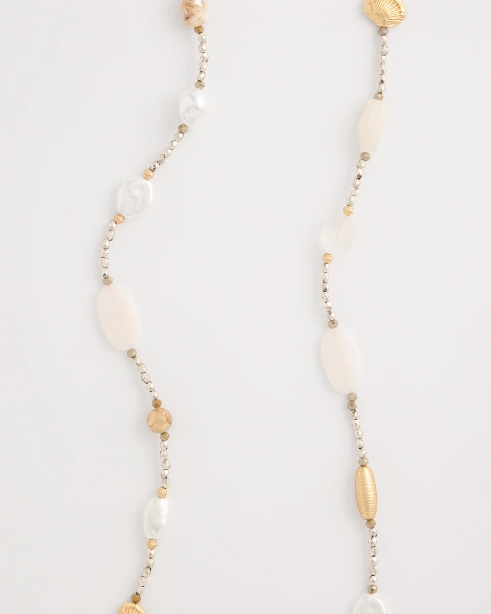 Chico's Sale - Neutral Shell Long Necklace