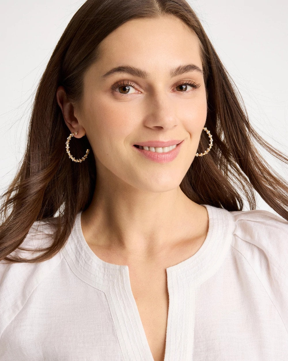 Chico's For Sale - Sea Foam Hoop Earrings
