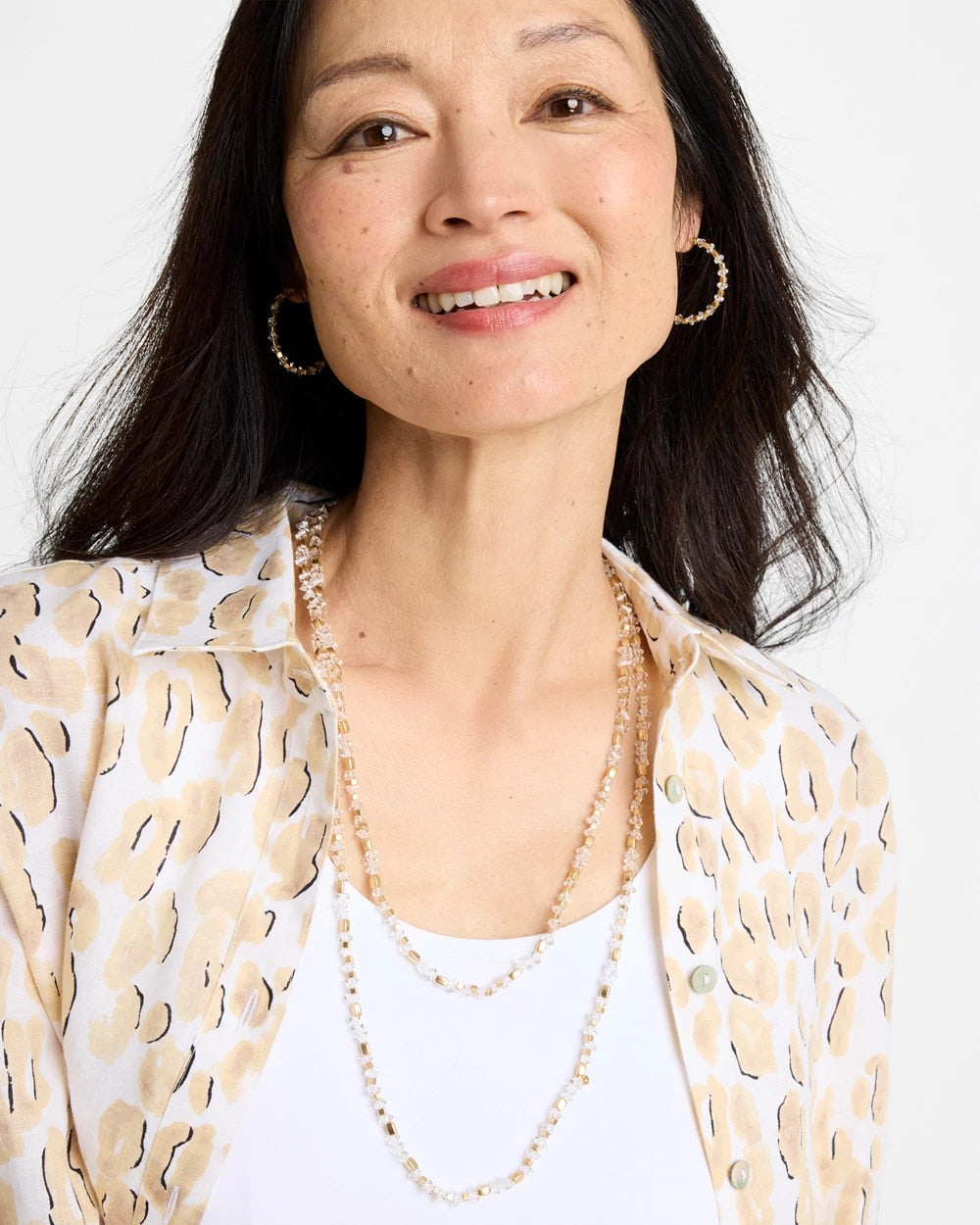 Chico's US - Sea Foam Long Single-Strand Necklace