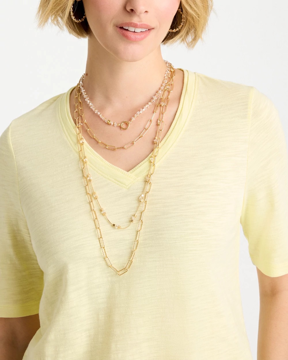 Chico's Discount - Sea Foam Multi-Strand Convertible Necklace