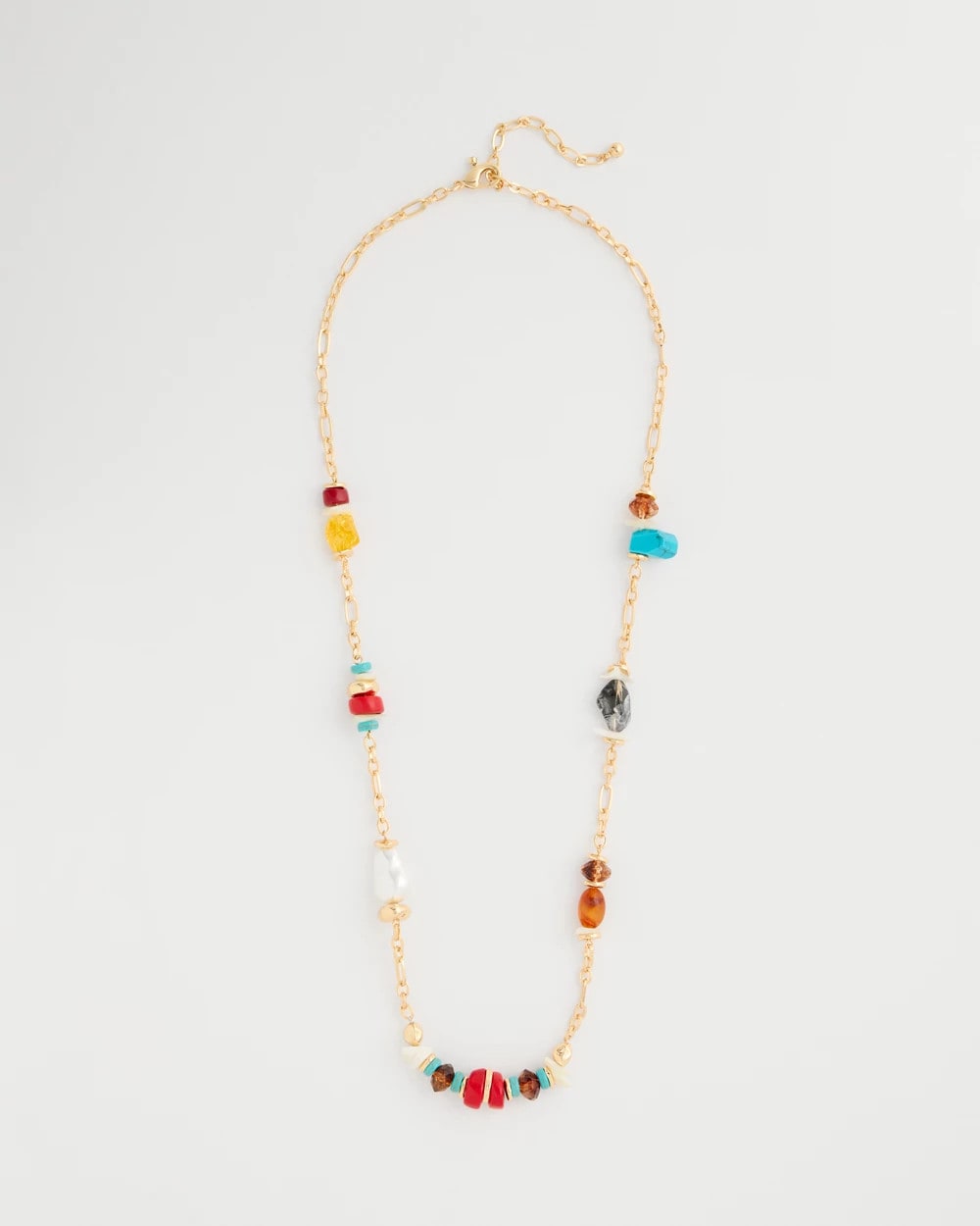 Chico's Outlet - Mixed-Media Long Beaded Necklace