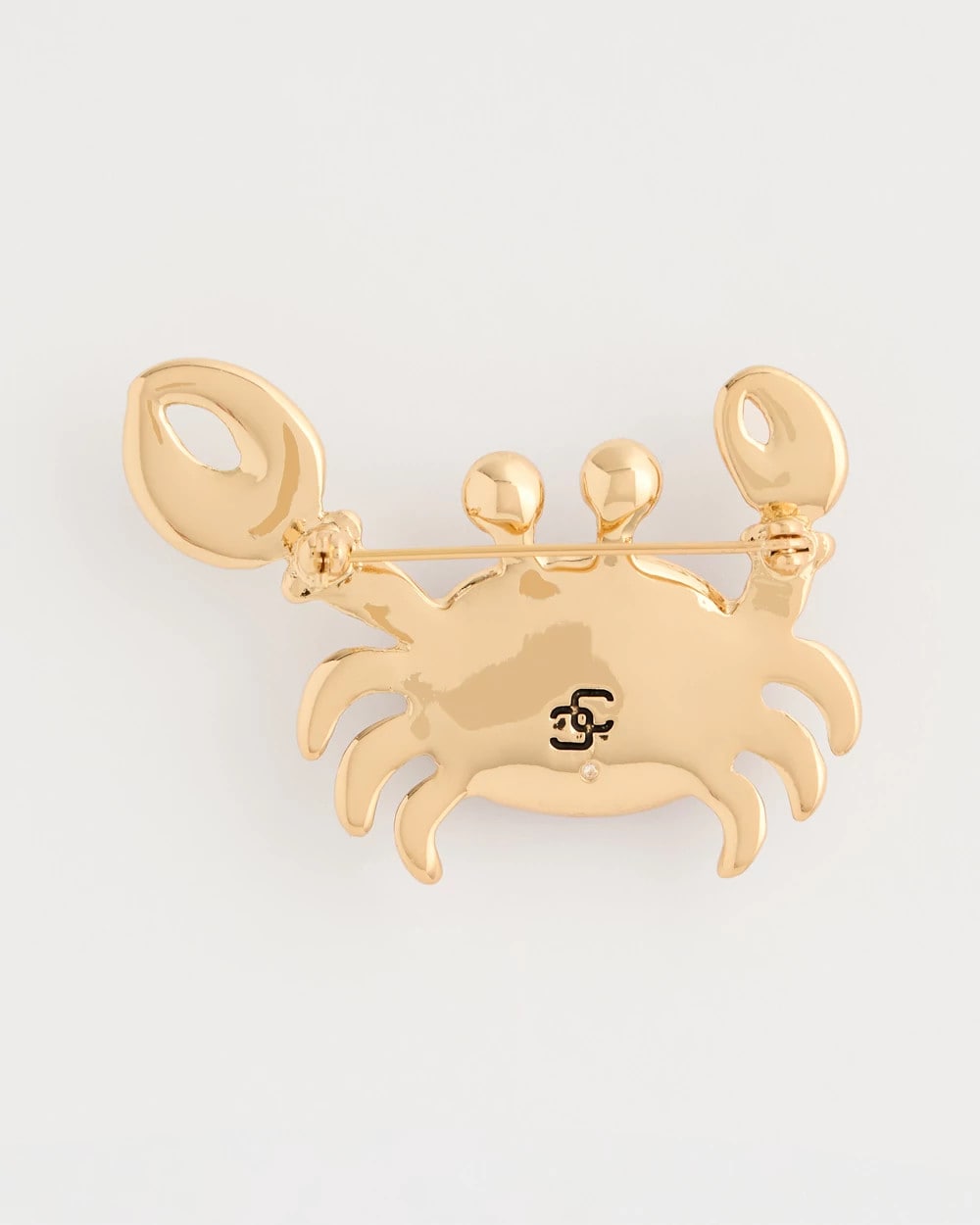 Chico's / Americana Faux Diamond Crab Brooch