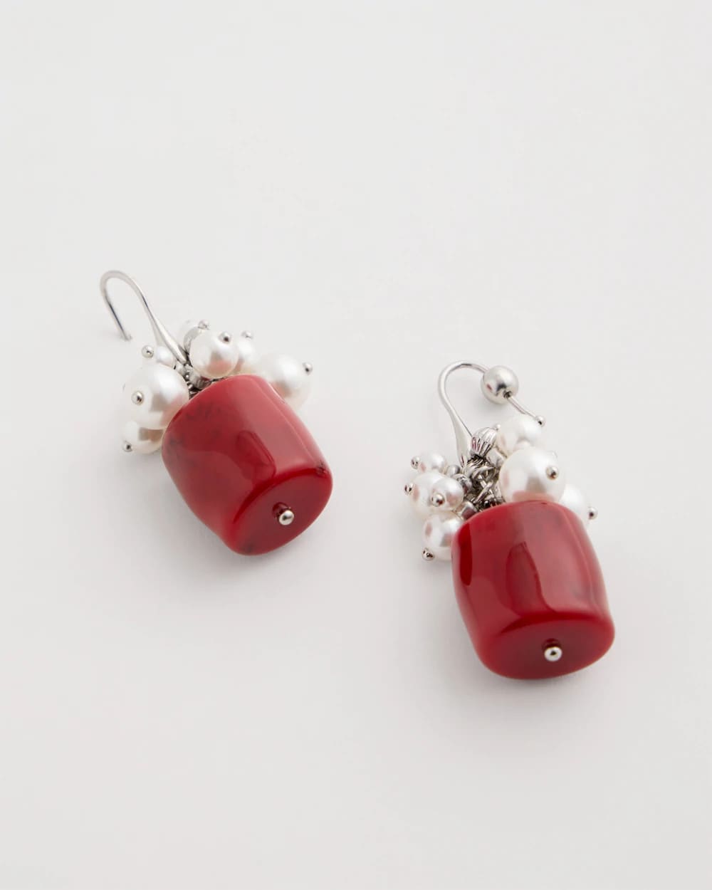 Chico's Sale - Red Resin Pearlescent Earrings