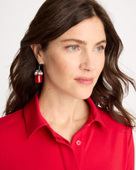 Chico's Sale - Red Resin Pearlescent Earrings