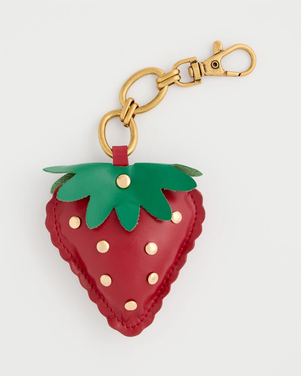 Chico's Online - Faux Leather Strawberry Bag Charm Key Chain
